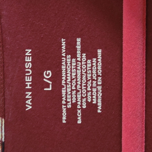 Van Heusen red floral top three quarter sleeve L - Picture 2 of 6
